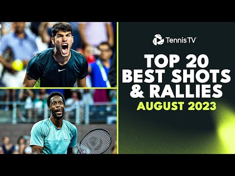 Alcaraz, Rune & Hurkacz Tweeners; Djokovic Skill & Many More | August 2023 Top 20 Shots & Rallies