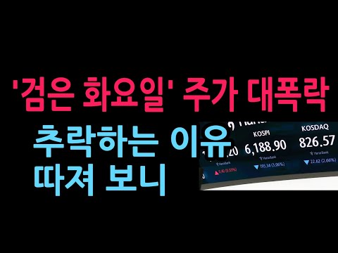 '검은 화요일' 주가 대폭락 추락하는 이유 따져 <strong>보니</strong> (2026.10.13)