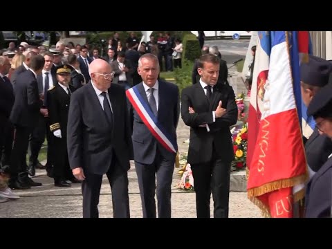 President Macron pays tribute to French civilians killed in Tulle during Nazi occupation in 1944
