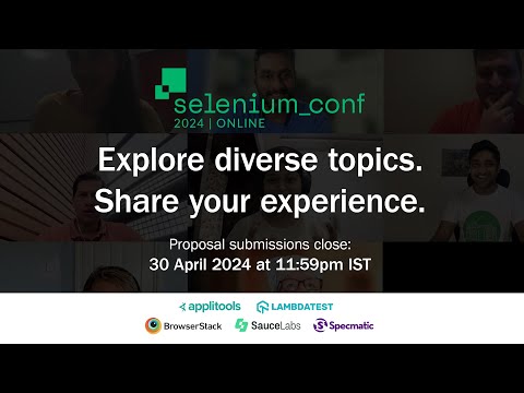 Taking the Stage: Share Your Insights at Selenium Conf 2024 