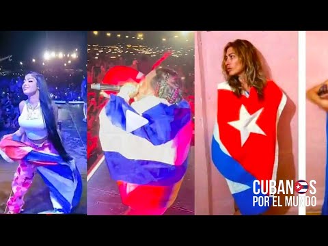 Yailín y Tekashi69 perrean con la bandera cubana, mientras Aniette González es acusada de “ultraje”