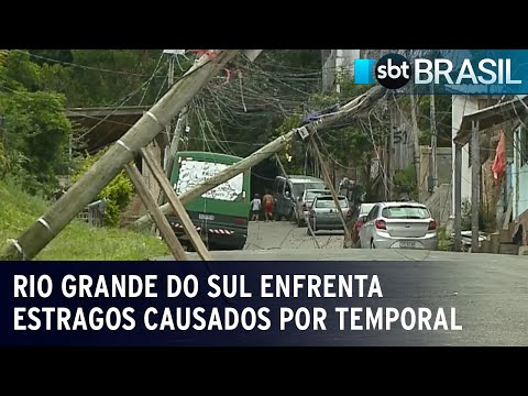 Mais de 350 mil imóveis ainda estão sem energia no Rio Grande do Sul | SBT Brasil (18/01/24)