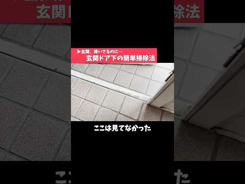 玄関を掃いてるのに…ドアの下は見てなかった #shorts