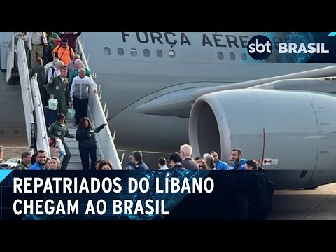 Segundo voo da FAB com repatriados vindos do Líbano chega ao Brasil | SBT Brasil (08/10/24)