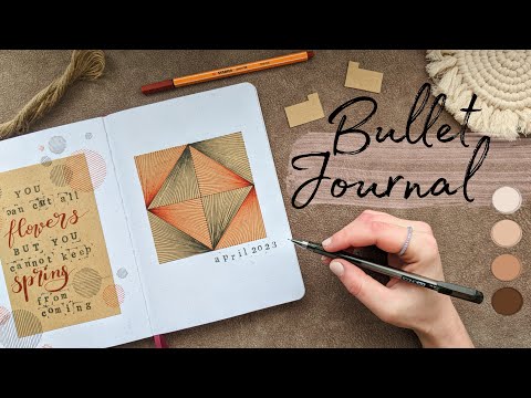 BULLET JOURNAL на Квітень 📙 Мінімалістична тема з геометрією 📐 просте оформлення для новачків