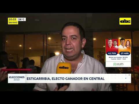 Elecciones en Central: Ricardo Estigarribia ganó la Gobernación