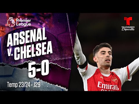 Arsenal v. Chelsea 5-0 - Highlights & Goles | Premier League | Telemundo Deportes