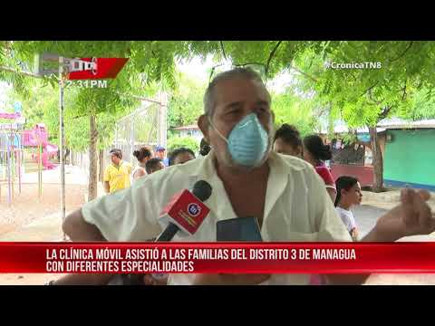 Atención a familias del barrio René Cisneros con clínica móvil - Nicaragua