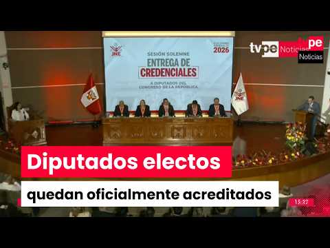 JNE entrega credenciales a 130 diputados electos para el periodo 2026-2031