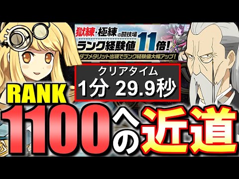 【1100狙えます】獄練の闘技場 サレサレ(両サレ)ランク上げ最新周回編成を2パターン紹介!!1分半で6000万稼げます!!メモリアルガチャを回収しましょう!!【パズドラ】