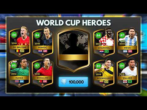 BUYING ALL WORLD CUP HEROES PLAYERS with UNLIMITED GEMS