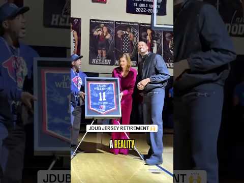 Jalen Williams full of emotions after his high school jersey retirement ceremony 🙌