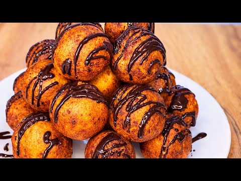 Творожные шарики к чаю . Вкусно и просто .