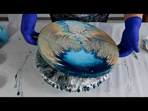 Celestial Wings 🌌 Dramatic Acrylic Pour with a Wrecked Twist