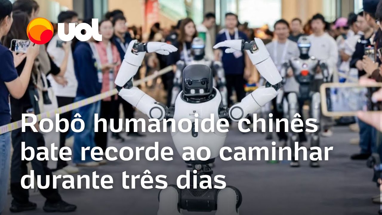 Robô humanoide chinês bate recorde mundial ao caminhar durante três dias; veja