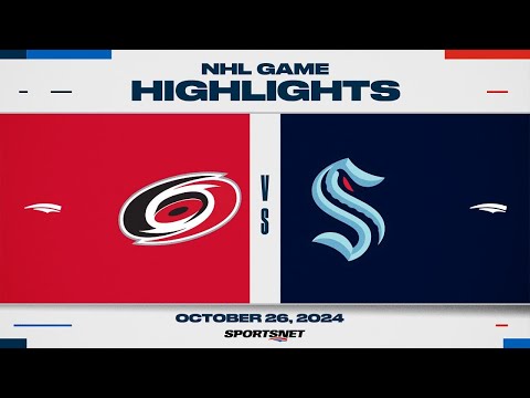 NHL Highlights | Hurricanes vs. Kraken - October 26, 2024