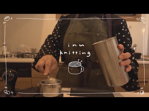 vlog🧶　カフェ仕事こんな感じ☕️/ハンドカーダーGET🐏/11/23,24にイベントあります🧶🌲/編みながら購入品紹介