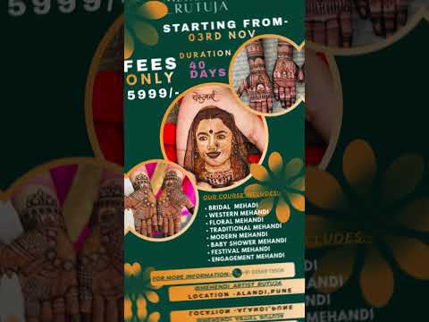 Book your seats now… ​@Mehendi_Artist_Rutuja ♥️ #viral #mehndi #hennadesign #like #follow