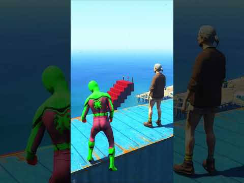 GTA 5 Epic Spiderman Ragdolls | Jumps / Fails ep.1183 #shorts