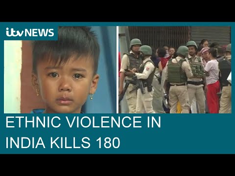 Three months of violence in India has lead to the deaths of 180 people| ITV News