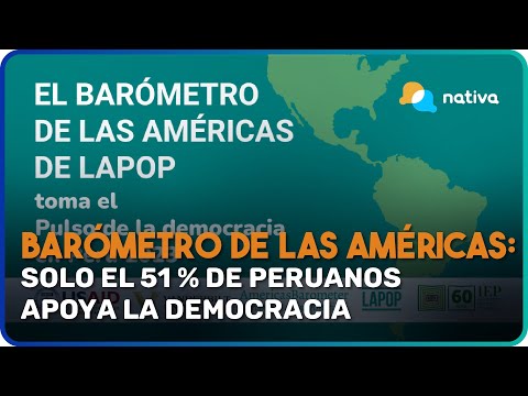 Barómetro de las Américas: solo el 51 % de peruanos apoya la democracia