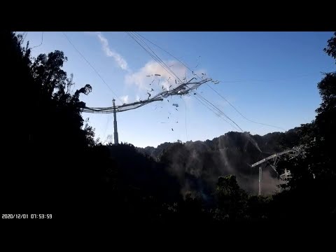 Colapsa el histórico telescopio de Arecibo en Puerto Rico | AFP