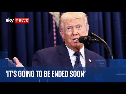 Iran war: Trump threatens 'death, fire and fury' | Sky News coverage