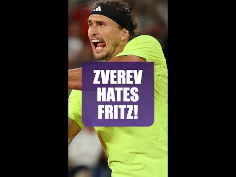 Zverev loses to Fritz AGAIN! #tennis #alexanderzverev #taylorfritz #shorts