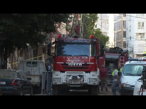 Morning scene in Beirut after Israeli strike kills Hezbollah commander