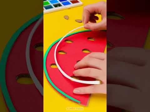 WOW! Playful Watermelon DIY! 🍉🎨✂️ #Shorts #Kids #DIY