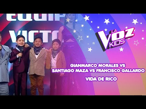 Gianmarco Morales, Santiago Maza, Francisco Gallardo |Vida de Rico| Batallas |Temp 2022| La Voz Kids