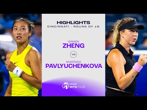 Zheng Qinwen vs. Anastasia Pavlyuchenkova | 2024 Cincinnati Round of 16 | WTA Match Highlights