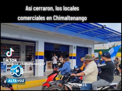 Motoristas obligan a cerrar farmacia en Chimaltenango