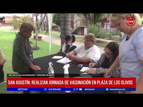 San Agustín: Realizan jornada de vacunación en Plaza de los Olivos