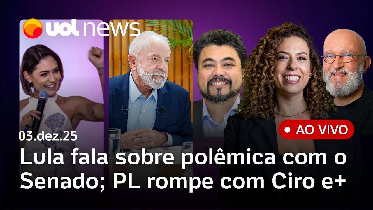 Lula: ‘não entendo polêmica’ com Senado; Michelle faz PL suspender aliança com Ciro; caso Messias e+