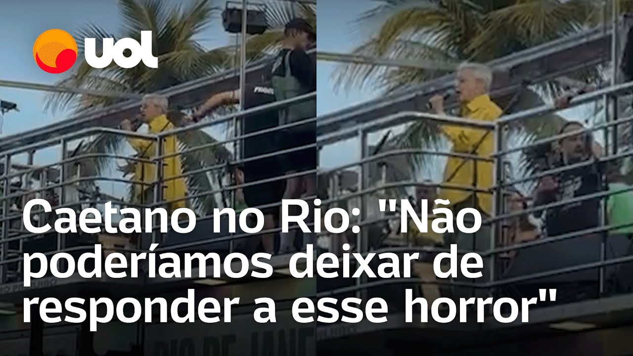 Caetano Veloso discursa em ato contra PEC da Blindagem e anistia no Rio: ‘Responder a esse horror’
