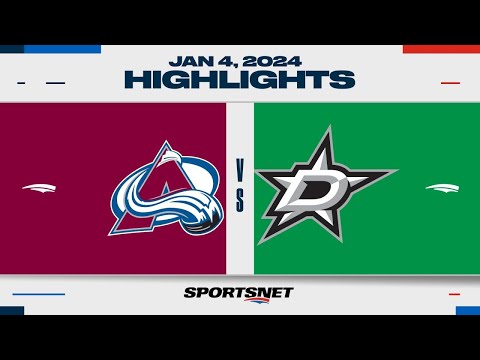 NHL Highlights | Avalanche vs. Stars - January 4, 2024
