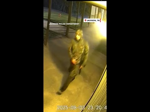 Surveillance videos show quadruple murder suspect at large