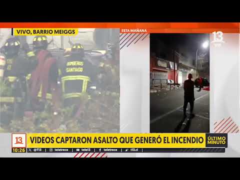 Captan momento de explosio?n que habri?a provocado gigantesco incendio en Barrio Meiggs