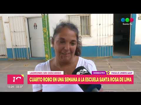 Cuarto robo en una semana a la escuela Santa Rosa de Lima