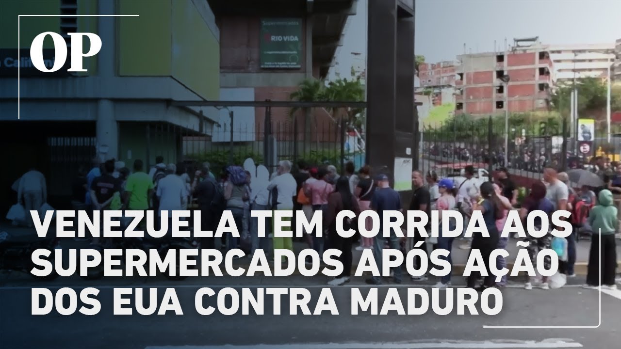 Venezuelanos correm para supermercados após ataque dos EUA e captura de Maduro