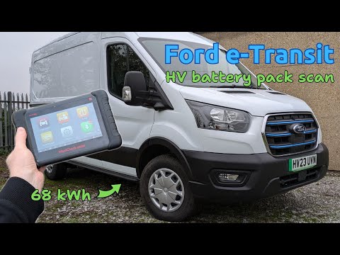 High voltage battery pack check on a 2023 Ford e-Transit electric van