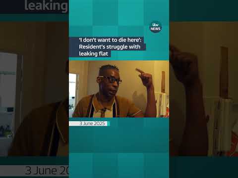 A south London resident says he’d 'rather sleep outside' than live in his leaking flat #itvnews