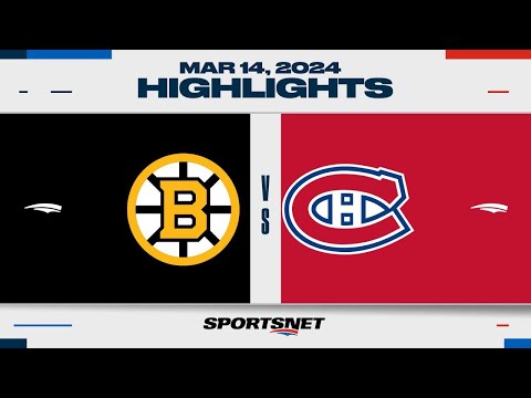 NHL Highlights | Bruins vs. Canadiens - March 14, 2024