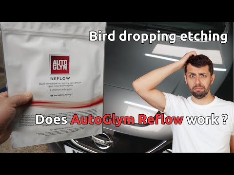 Trying Autoglym Reflow to remove bird dropping etching on a vehicles paintwork