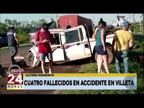 Cuatro muertos en accidente en Villeta