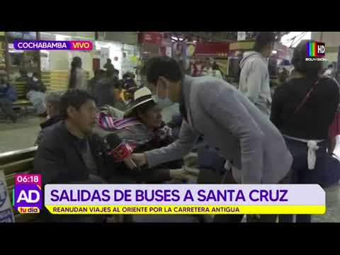 ¡Se reanudan los viajes! Pasajeros habilitados de Cochabamba a Santa Cruz