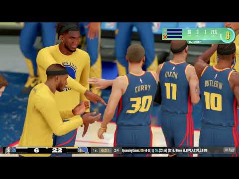 NBA 2K25 - My CAREER - 32 PTS - WARRIORS vs MAVERICKS | 1st Half |Gameplay |DJ DIXON PG#11 #warriors