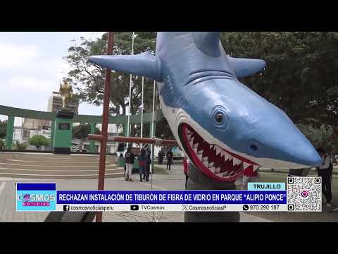 Trujillo: rechazan instalación de tiburón de fibra de vidrio en Parque “Alipio Ponce”