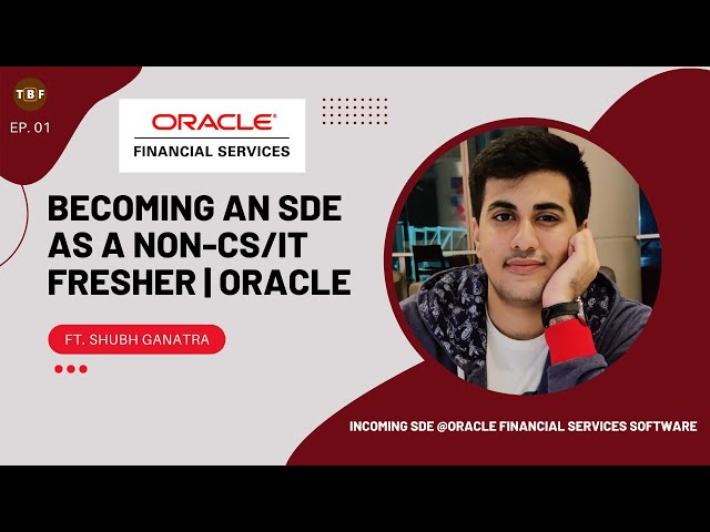 LIKE | SHARE | SUBSCRIBE | KEEP HELPING AND MOTIVATINGThis video showcases the personal experiences of Abhishek Nair, a final year BTech - EXTC student at VJTI, Mumbai from his journey of interning at a Big4 Consultancy Firm to bagging an SDE Offer from Oracle Financial Services Software. His experiences can help you make some wise decisions, but these experiences need to be taken with the utmost attention. Listen to the recommendations, but always take your final decisions by yourself.Timestamps:
00:00 - Introduction
00:30 - About Shubh Ganatra
02:35 - How has been Engineering Journey so far?
04:30 - Shubh Ganatra's Coding Journey
06:19 - Why did choose an SDE role over a Consultant Role?
13:14 - Prep Material for Placement Process
18:46 - Rounds in Oracle Placements Process
24:01 - Resume Requirements for Oracle Process
33:12 - Did extracurriculars help you in the HR Process of Oracle?
34:38 - Suggestions from Shubh Ganatra for Juniors and PeersOracle Financial Services Software Limited (OFSS) is a subsidiary of Oracle Corporation. It is a retail banking, corporate banking, and insurance technology solutions provider for the banking industry. It also provides risk and compliance management, and performance measurement applications, as well as accounting, business process management, human resources, and procurement tools.The company claims to have more than 900 customers in over 145 countries. Oracle Financial Services Software Limited is ranked No. 9 in IT companies in India and overall ranked No. 253 on Fortune India 500 list in 2011.Careers Portal: https://www.oracle.com/in/corporate/careers/
Shubh Ganatra: https://www.linkedin.com/in/shubh-ganatra-77821087
Email ID: shubhv611@gmail.comWatch till the end to not miss any important detail!
In this video, I try to make this decision-making easy for you by laying down a few important points.Blog Website: https://thebrownfella.com
Blog Post: https://thebrownfella.com/how-to-prepare-for-on-campus-placements/Find me at:
LinkedIn: https://www.linkedin.com/in/vedant-athavale/
LinkedIn Page: https://www.linkedin.com/company/the-brown-fella/?viewAsMember=true
Instagram: https://www.instagram.com/_an__aesthete/
Twitter: https://twitter.com/thebrownfella_
Portfolio Website: https://vedantathavale.webflow.io/
Email ID: vedantathavale@thebrownfella.comWho am I? (In Brief):A final year (senior) student at VJTI, Mumbai pursuing Electronics and Telecommunications Engineering. Interested in Front End Development, UI/UX, Data Analytics, and Story Telling ofcourse!